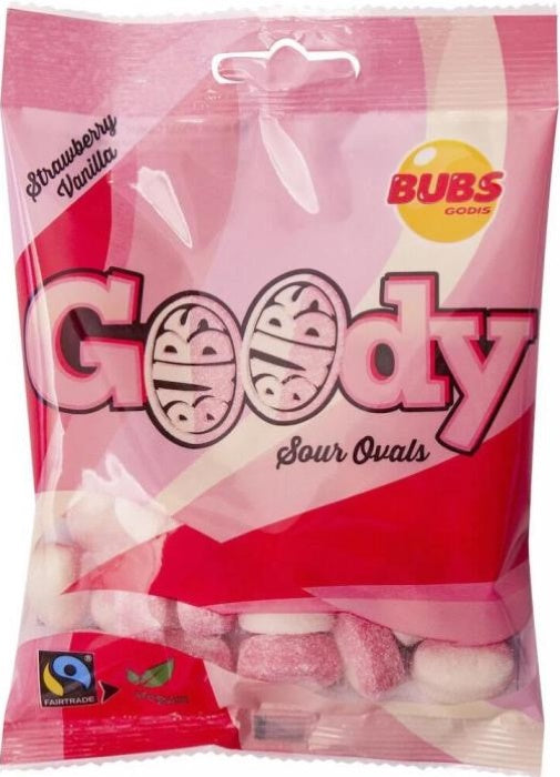 Bubs Goody Sour Strawberry 90g x 12st / 108kg