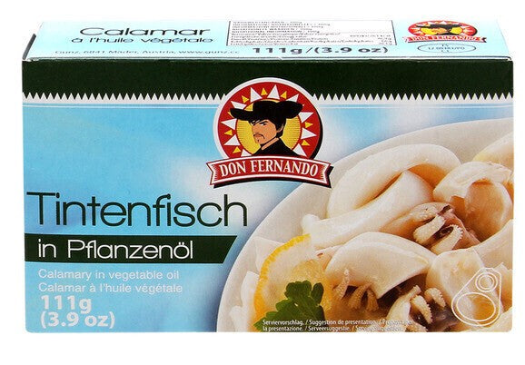 KAMPANJ: Calamary in Vegetable Oil 111g x 25st / 2,775kg