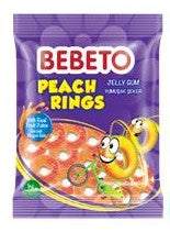 Bebeto Peach Rings 80g x 12st / 096kg