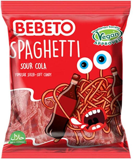 Bebeto Spaghetti Sour Cola 70g x 12st / 084kg
