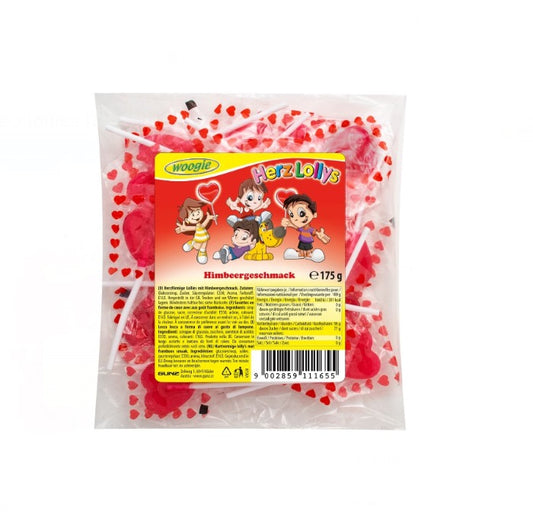 Woogie Lollipops Red Heart 175g x 20st / 3,50kg*