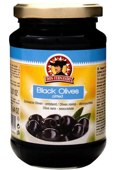 Black Olives Pitted Glass 350g x 12st / 420kg