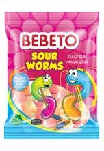 Bebeto Sour Worms 80g x 12st / 096kg