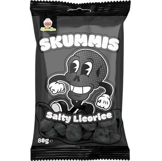 Skummis Salty Licorice Bag 80g x 18st /1.44kg