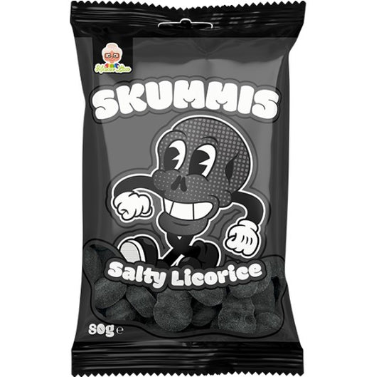 Skummis Salty Licorice Bag 80g x 18st /1.44kg