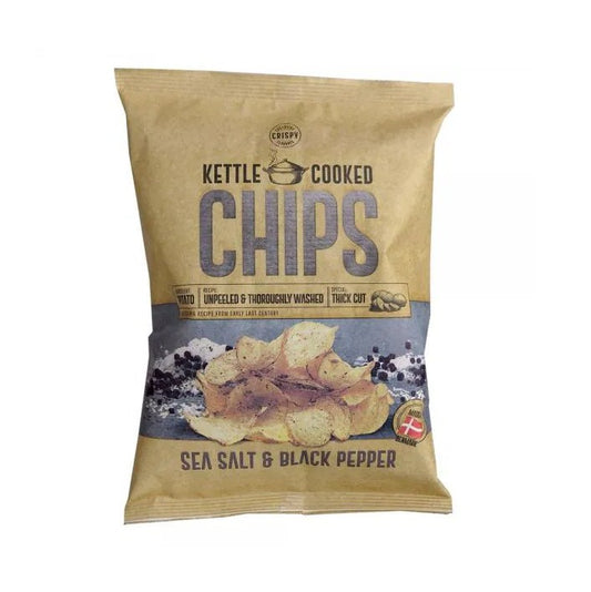 Kettle Cooked Chips Sea Salt & Black Pepper 150g x 8st / 1.20kg