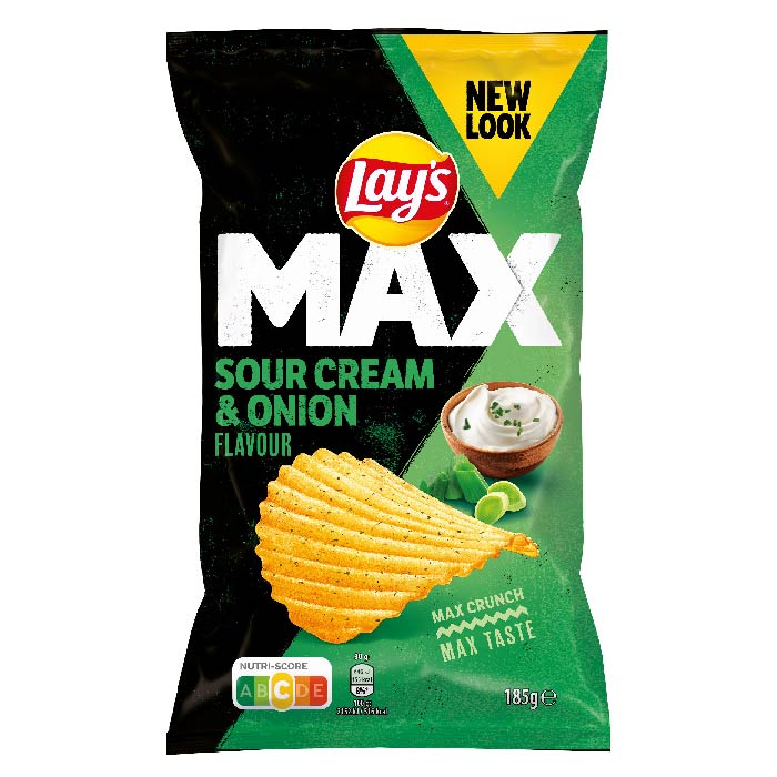 Lays Max Sour Cream & Onion 185g x 22st /4.07kg