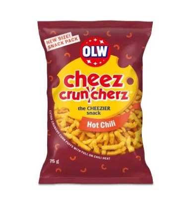 OLW Cheez Cruncherz Hot Chili 75g x 45st