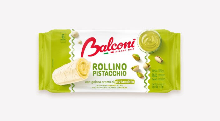 Rollino Swiss Rolls Pistacio 222g x 20st