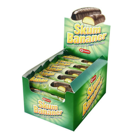Carletti Skumbananer Inslagen 25g x 24st / 0.60kg