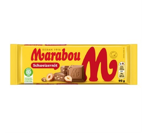 Marabou Schweizernöt 90g x 24st / 2.16kg