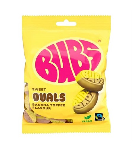 Bubs Sweet Banana Toffee Ovals 90g x 12st /1.08kg