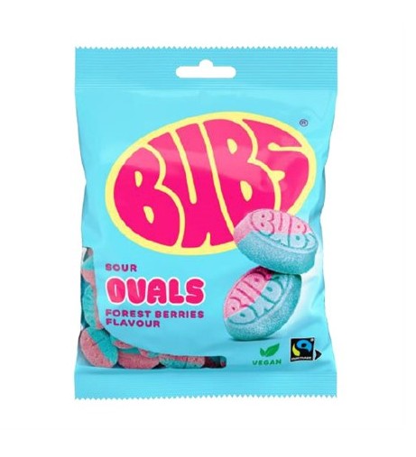 Bubs Sour Forest Berries Ovals 90g x 12st /1.08kg