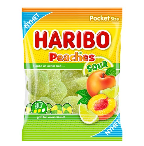 Haribo Persikor Sur 70g x 24st / 1.68kg