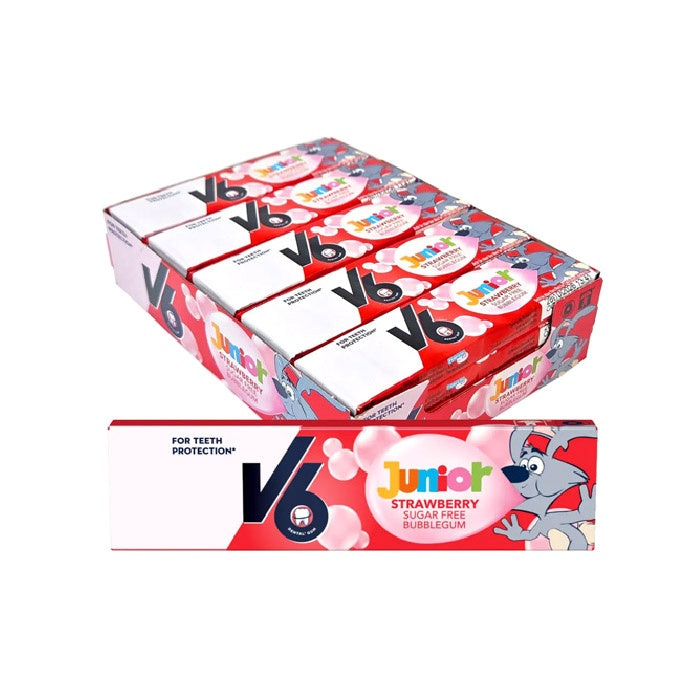 V6 Bubblicious Junior Strawberry SF 22g x 20st /0.44kg