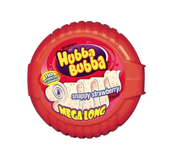 Hubba Bubba Strawberry Tape 56g x 12st / 0,672kg