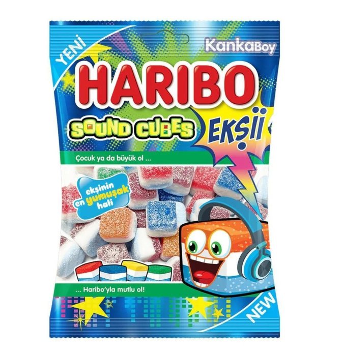 Haribo Halal Sound Cubes Sour 70g x 24st /1.68kg/L
