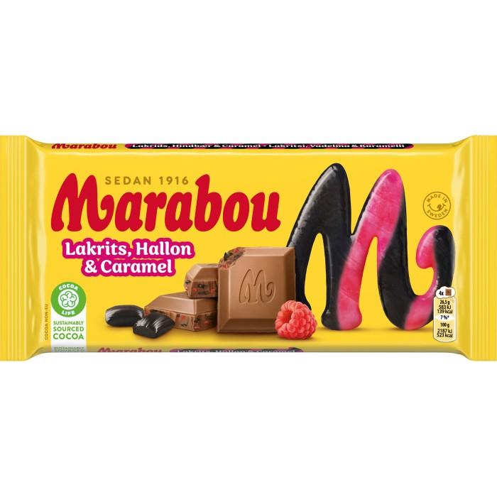 Marabou Kaka Hallon Lakrits Caramel 160g x 15st /2.40kg