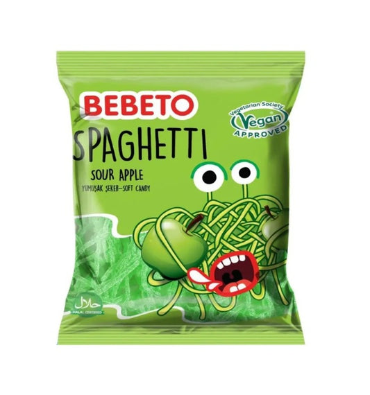 Bebeto Spaghetti Sour Apple 80g x 12st / 0.96kg