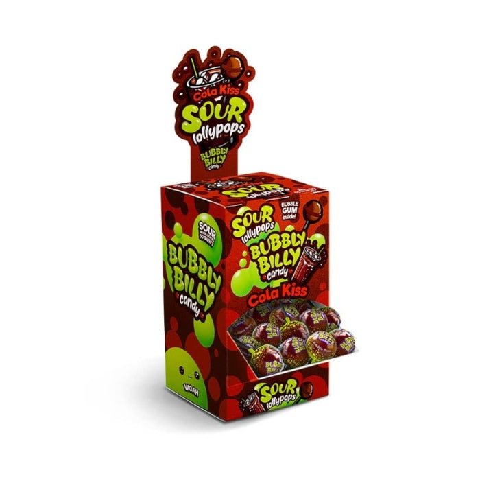 Bubbly Billy Cola Kiss Pops 17g x 100st /1.70kg