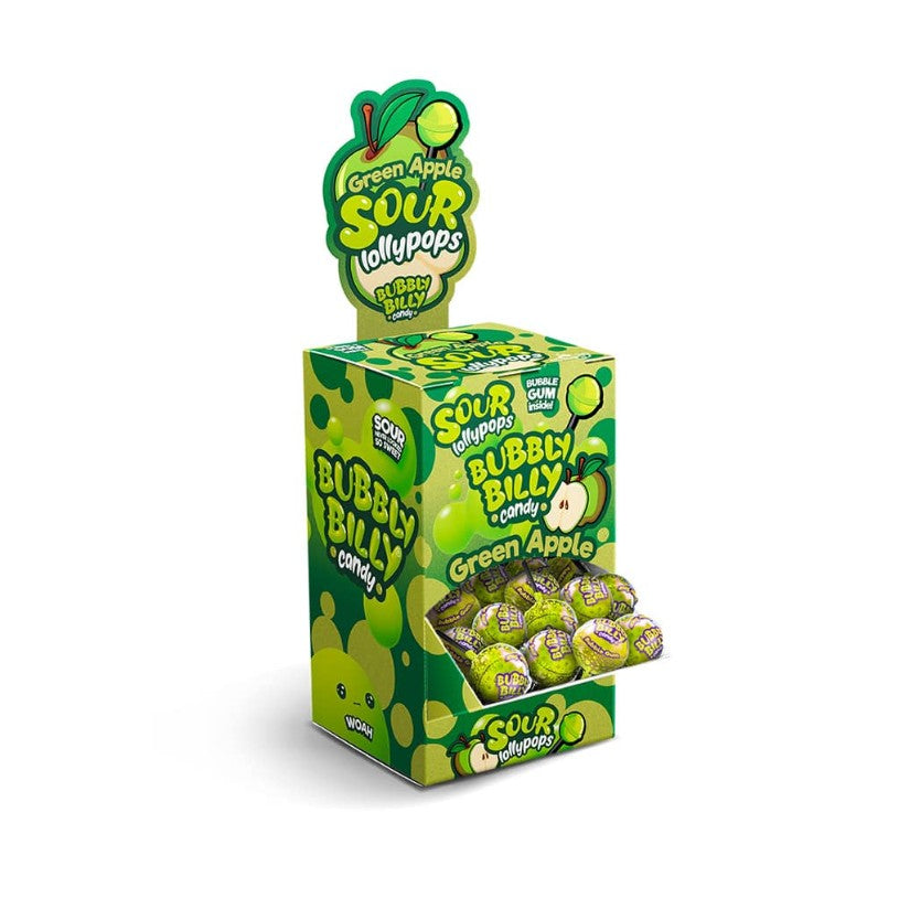 Bubbly Billy Green Apple Pops 17g x 100st /1.70kg