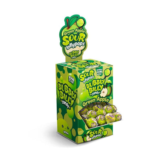 Bubbly Billy Green Apple Pops 17g x 100st /1.70kg