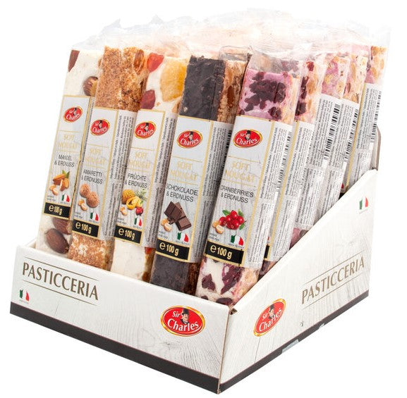 Soft Nougat Bars Mixed 100g x 25st / 2.50kg / L