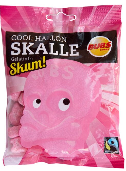 Bubs Cool Hallon Skalle Skum 90g x 12st / 1,08kg