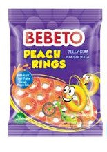 KAMPANJ: Bebeto Peach Rings 80g x 12st (BFD: 2025.07.31)