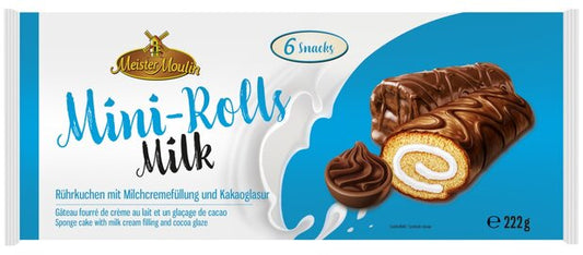 Mini Rolls Milk Choco 222g x 18st / 3.996kg
