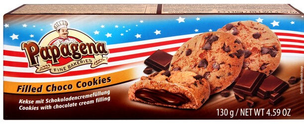 Choco Filled Chocolate Cookies 130g x 18st / 2,34kg