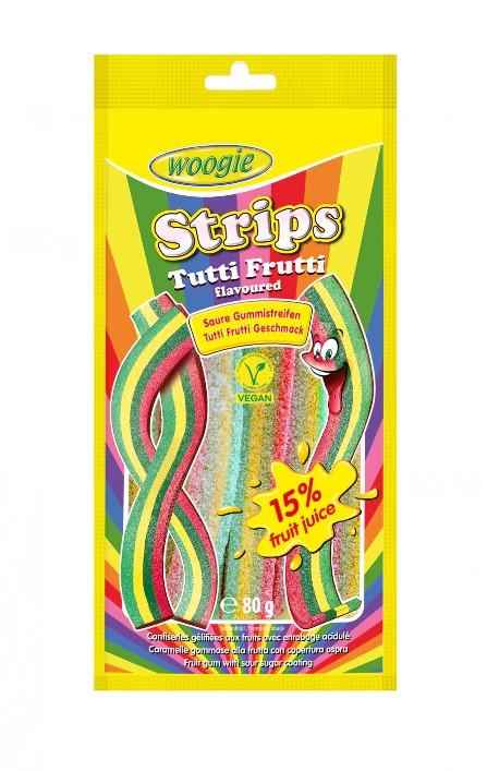 Tutti Frutti Strips 80g x 18st / 1.44kg
